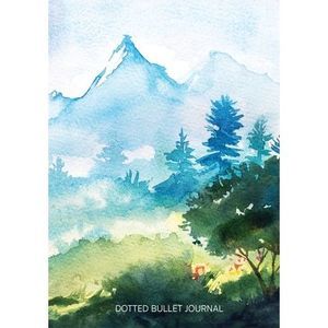 Watercolor Hillside - Dotted Bullet Journal: Medium A5 - 5.83X8.27 -- Blank Clas